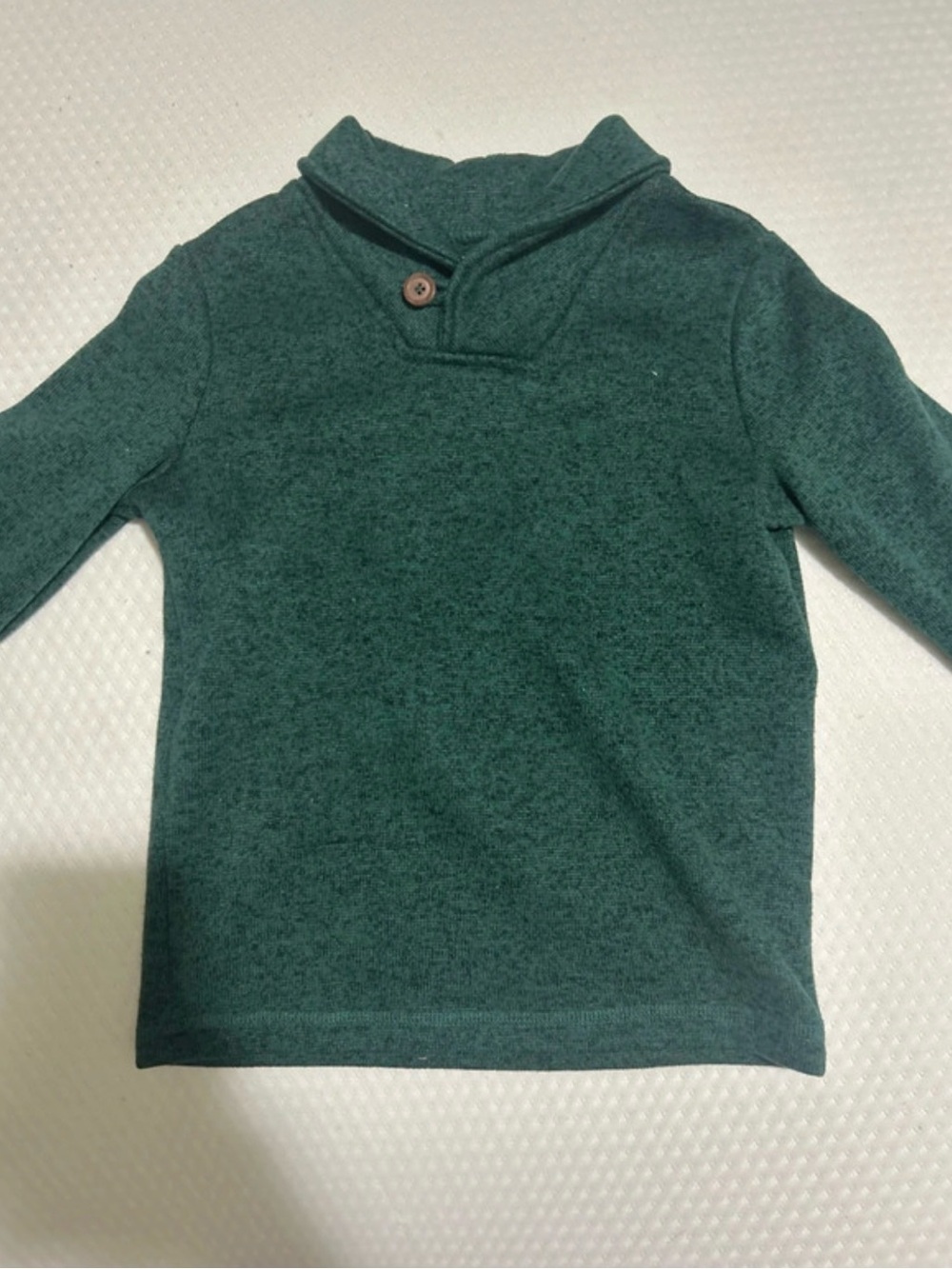 jumping beans Dark Green Button-Neck Pullover Sweater